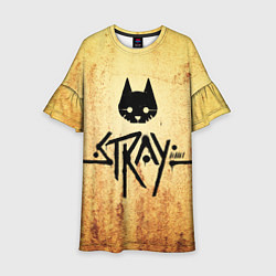 Платье клеш для девочки Игра бродячий кот stray game cat, цвет: 3D-принт