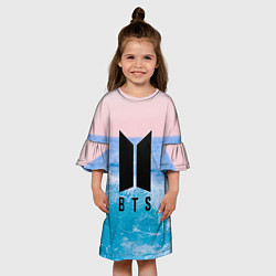 Платье клеш для девочки BTS Sea, цвет: 3D-принт — фото 2
