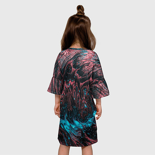 Детское платье Красочные растекания / 3D-принт – фото 4