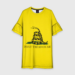 Платье клеш для девочки Dont tread on me или Гадзденская змея, цвет: 3D-принт