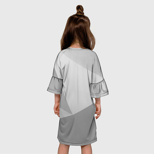 Детское платье Геометрические серые фигуры / 3D-принт – фото 4