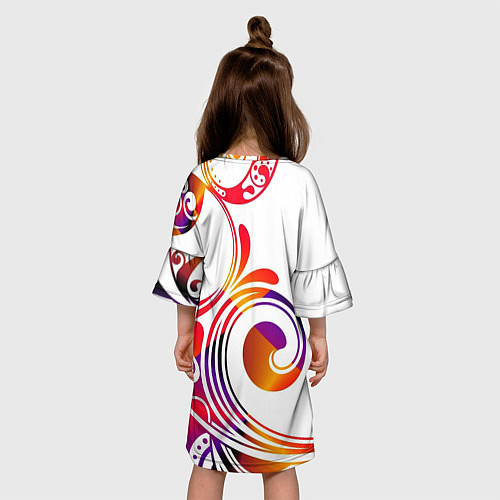 Детское платье Узор на белом фоне / 3D-принт – фото 4