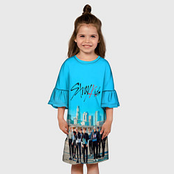 Платье клеш для девочки Stray Kids Double Knot, цвет: 3D-принт — фото 2