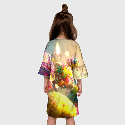 Детское платье Цветы абстракция / 3D-принт – фото 4