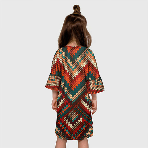 Детское платье Вязаная ткань - текстура / 3D-принт – фото 4