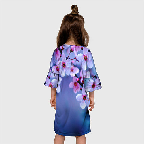 Детское платье Цветы дерева Черри Блоссом / 3D-принт – фото 4