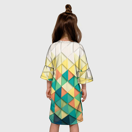 Детское платье Мозаичный градиент / 3D-принт – фото 4