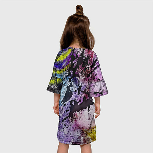 Детское платье Avant-garde color texture - Milano / 3D-принт – фото 4