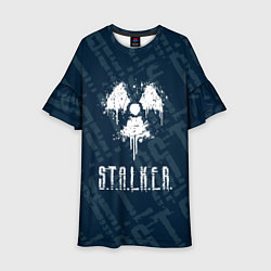 Платье клеш для девочки Stalker паттерн, цвет: 3D-принт