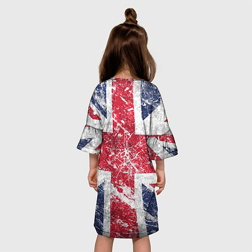 Детское платье The Beatles - лого на фоне флага Великобритании / 3D-принт – фото 4