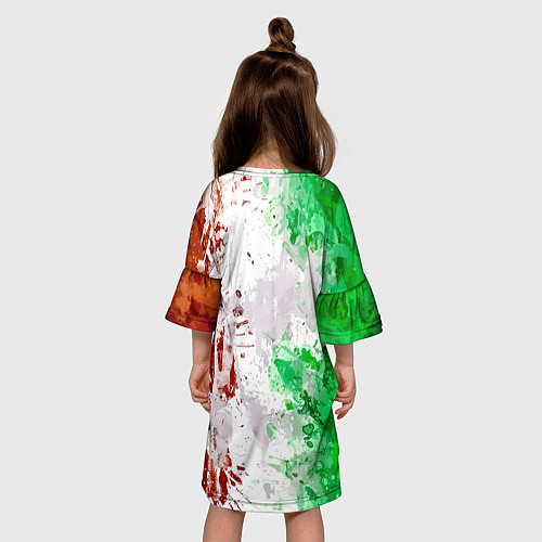 Детское платье Флаг Италии - кляксы / 3D-принт – фото 4
