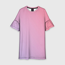 Детское платье Градиент - розовая пастель