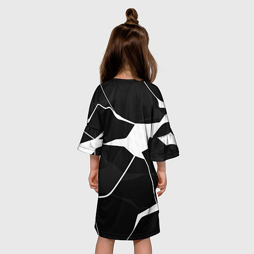 Детское платье Черно-белая классика / 3D-принт – фото 4