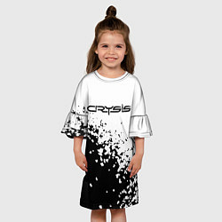 Платье клеш для девочки Crysis текстура, цвет: 3D-принт — фото 2