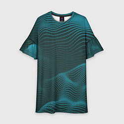 Платье клеш для девочки Волны-волны, цвет: 3D-принт