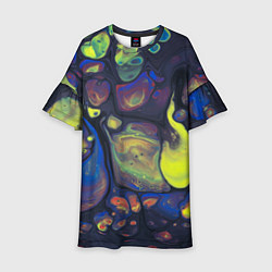 Детское платье Неоновые светящиеся камни