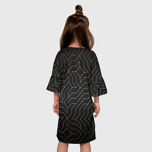 Детское платье Black gold - Узоры / 3D-принт – фото 4