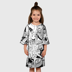 Платье клеш для девочки Да я паук и что с того pattern, цвет: 3D-принт — фото 2