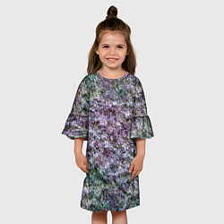 Платье клеш для девочки Текстура необработанного гранита, цвет: 3D-принт — фото 2