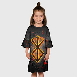 Платье клеш для девочки Berserk fire, цвет: 3D-принт — фото 2