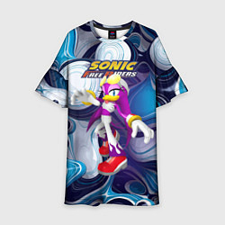 Платье клеш для девочки Sonic - ласточка Вейв - Free riders - pattern, цвет: 3D-принт