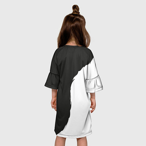 Детское платье Волки инь и ян / 3D-принт – фото 4