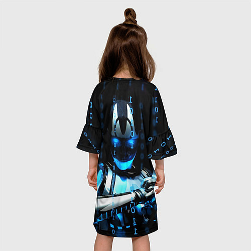 Детское платье Киборг с бинарным кодом / 3D-принт – фото 4