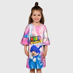 Платье клеш для девочки Toad - Super Mario 3D World - Nintendo, цвет: 3D-принт — фото 2