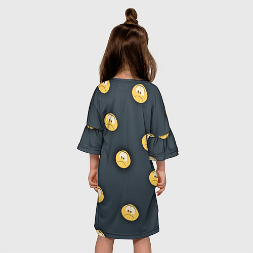 Детское платье Грусть смайла / 3D-принт – фото 4