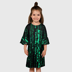 Платье клеш для девочки Программное кодирование, цвет: 3D-принт — фото 2