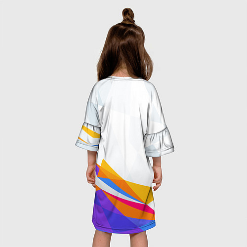 Детское платье Barcelona цветные геометрии / 3D-принт – фото 4