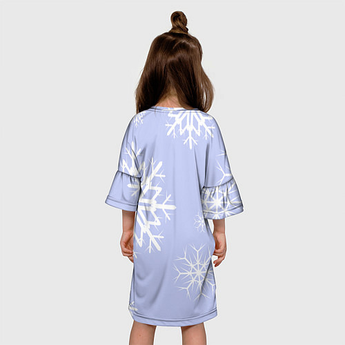 Детское платье Снежинок узоры / 3D-принт – фото 4