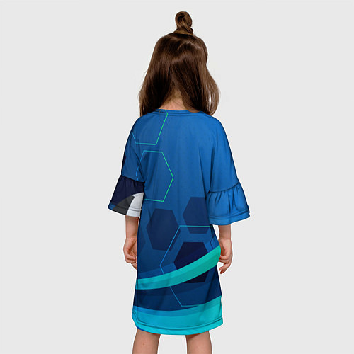 Детское платье PSG мяч абстракция / 3D-принт – фото 4