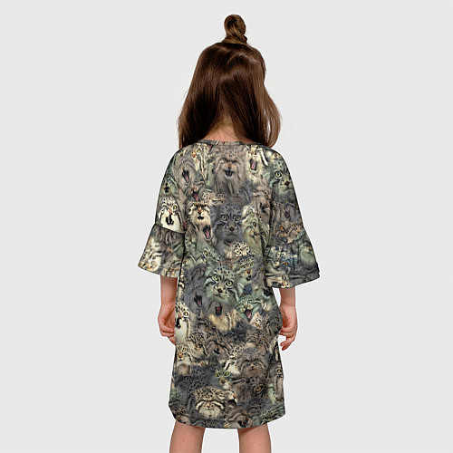 Детское платье Мануловый камуфляж / 3D-принт – фото 4
