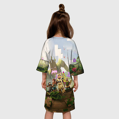 Детское платье Джунгли - Майнкрафт / 3D-принт – фото 4