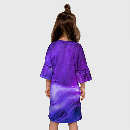 Детское платье Неоновые волны / 3D-принт – фото 4