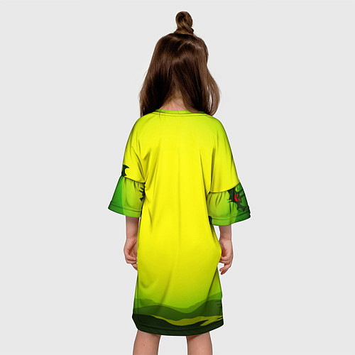 Детское платье Тыква - зомби хэллоуин / 3D-принт – фото 4