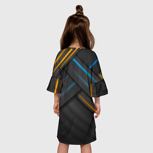 Детское платье Переплетение полос / 3D-принт – фото 4