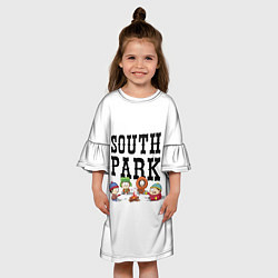 Платье клеш для девочки South park кострёр, цвет: 3D-принт — фото 2