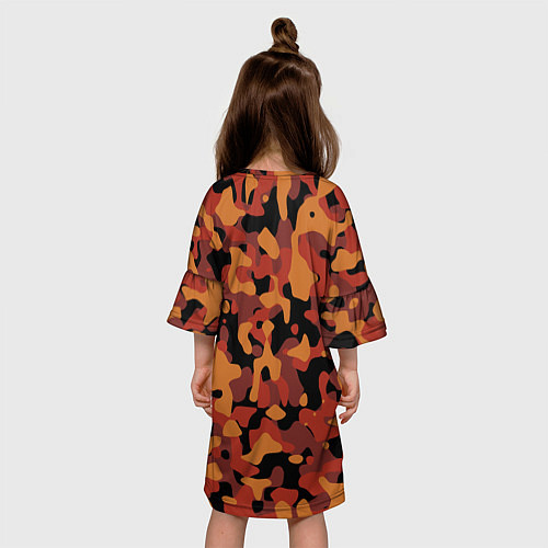 Детское платье Камуфляж Common Orange / 3D-принт – фото 4