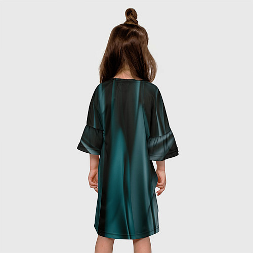 Детское платье Абстрактные волны в темноте / 3D-принт – фото 4