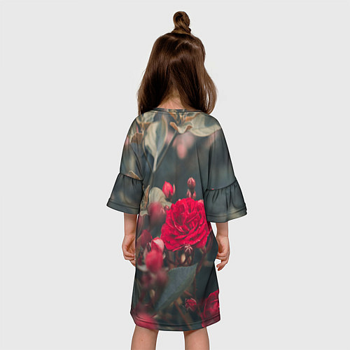 Детское платье Красная дикая роза / 3D-принт – фото 4