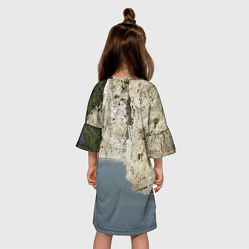 Детское платье Зелёная бэха на горной дороге / 3D-принт – фото 4