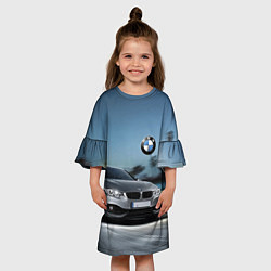 Платье клеш для девочки Бэха - скоростной режим, цвет: 3D-принт — фото 2