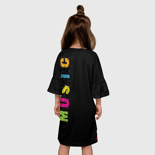 Детское платье Music разноцветная музыка / 3D-принт – фото 4