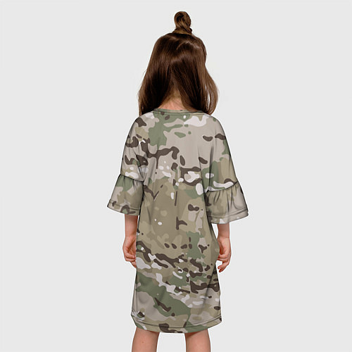 Детское платье Камуфляж Multicam / 3D-принт – фото 4