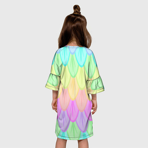 Детское платье Цветные перья / 3D-принт – фото 4