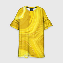 Платье клеш для девочки Янтарь, цвет: 3D-принт