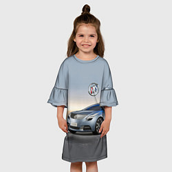 Платье клеш для девочки Buick Riviera - Concept - Nature, цвет: 3D-принт — фото 2