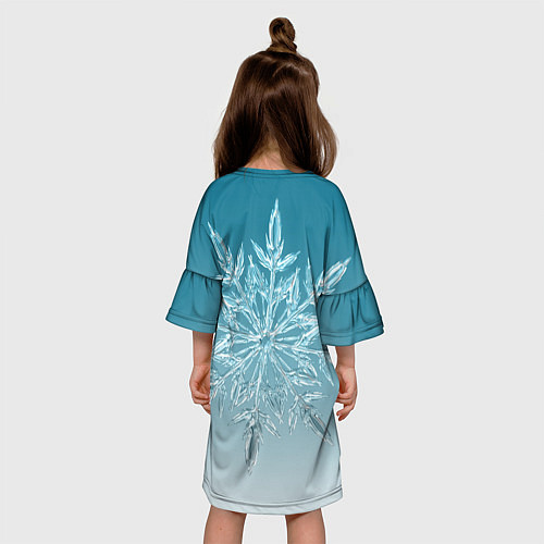 Детское платье Резная снежинка / 3D-принт – фото 4